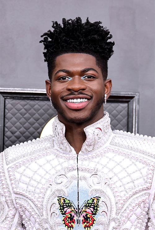 melodramas:LIL NAS Xarriving at the 64th Annual Grammy Awards 