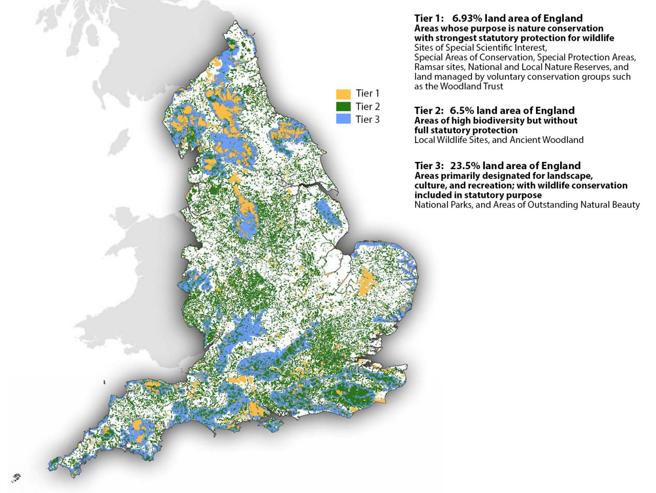 mapsontheweb:
“ Wildlife Conservation in England: the three tiers of protection for wildlife.
”