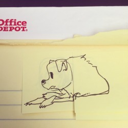 Drew My Pup On A Post-It. (Shout Out To Office Depot, I Guess&Amp;Hellip;)