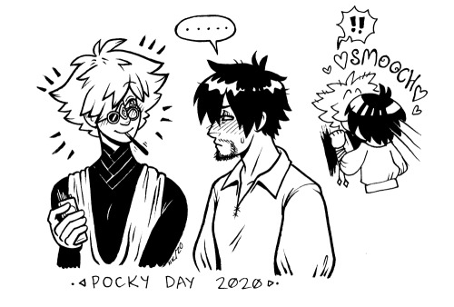 it’s Pocky Day!~ and I haven’t been drawing much for fun lately, but I just HAD to doodle something 