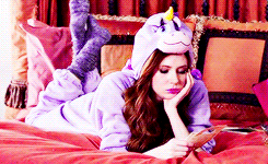 selfiebc:  Eliza Dooley wearing her unicorn pajamas 