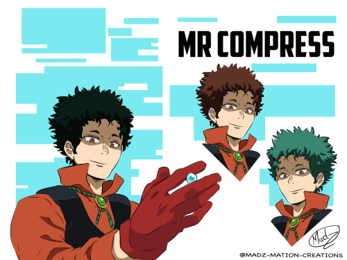A small re draw edit of MR Compress from the anime. What are well all thinking his hair colour is???