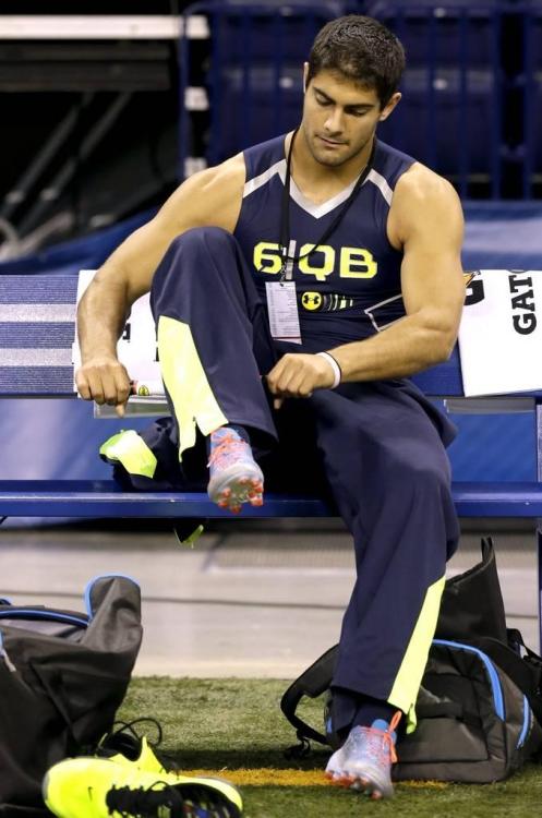 dudepussy:  allamfootballstuds:  April 24 2014               Jimmy Graoppolo/Eastern Illinois    Second Round?