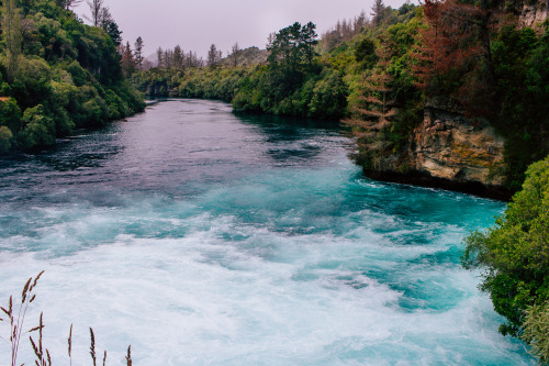 Bridal Veil Falls, Raglan, Waikato, NZ.Huka Falls, Lake Taupo, Taupo, NZ.