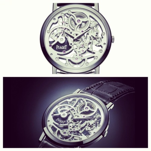 thewatchsnobs:  Piaget has really struck on something with the Altiplano Skeleton, managing to create the world’s thinnest (5.34mm) automatic openworked watch in a way that is both delicate and masculine. For Only Watch 2013—the 5th edition of the