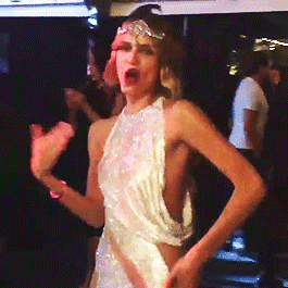 miuccias:  Natasha Poly Dancing at her 30th Birthday Party