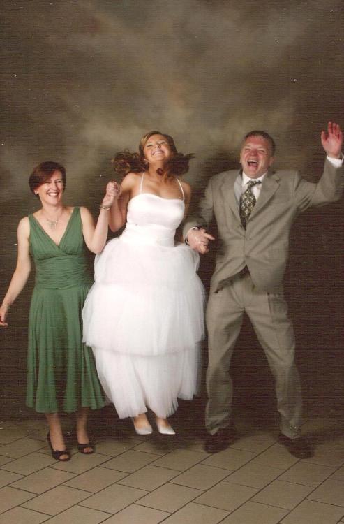 the photographer at my deb asked me and my parents to do a jumping photo and now i&rsquo;ve trie