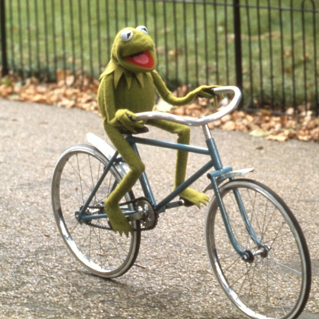 jimhenson-themuppetmaster: Kermit the Frog Bicycle Photos 