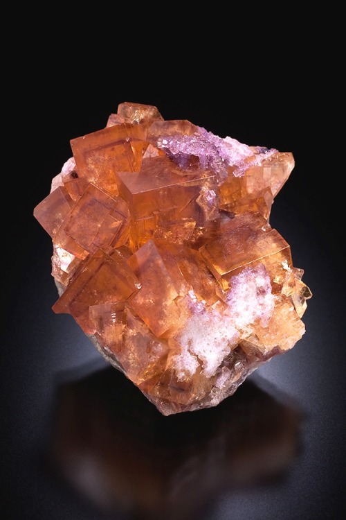 Honey yellow Annaberg Fluorite with purple zones and phantoms - Germany