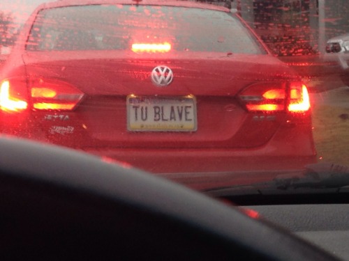 tommywantwingy:This is the best license plate I’ve ever seen.