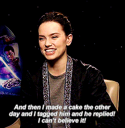 iheartdaisyridley:  Were you more starstruck when you met Tamal Ray from The Great