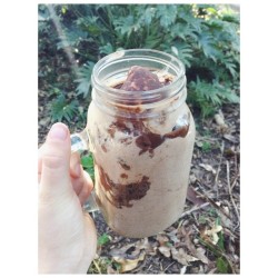 I just made this triple chocolate #nanaicecream parfait inspired by @thecoconutgoddess and oh. Possibly one of the most delicious/rich/decadent things I have ever eaten. I could almost not finish it. (I did of course) {cacao-vanilla #nanaicecream layered