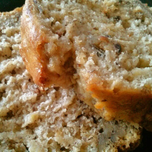 Homemade banana bread and a cup of coffee…mmm. Want some? #love #yum #nomnom #breakfast (at Pug Manor)