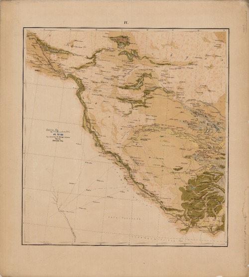 Geological map of Russian Turkestan, compiled in 1881 by miningengineers Gennady Romanovsky and Ivan