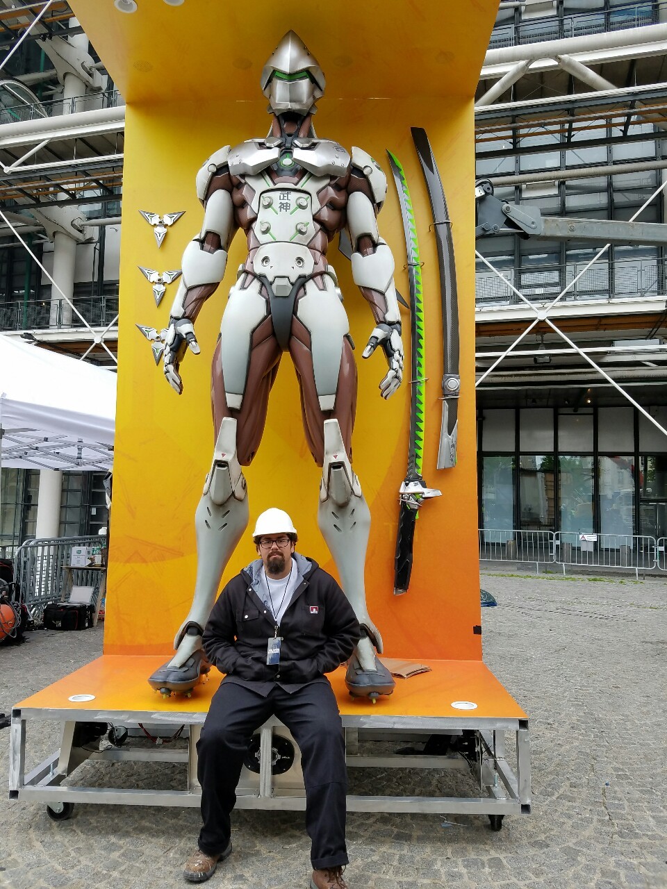 enhancedandenlightened:   My work day. Putting genji up for overwatch. In paris 