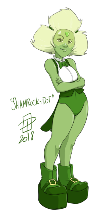 callmepo: I also did a Shamrock-idot pre-stream drawing as a warm-up because I liked the concept a lot. KO-FI / TWITTER  YAY!!!! thank you! T uT <3 <3 <3