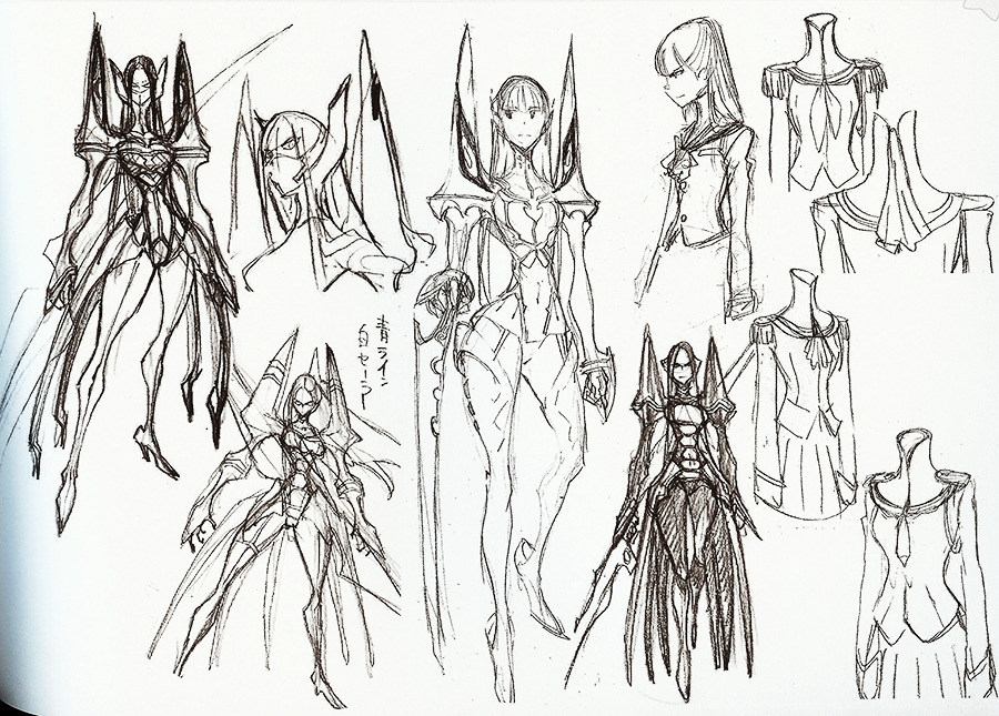 sushiobunny:  h0saki:  Initial designs of Satsuki by Sushio and Shigeto Koyama from