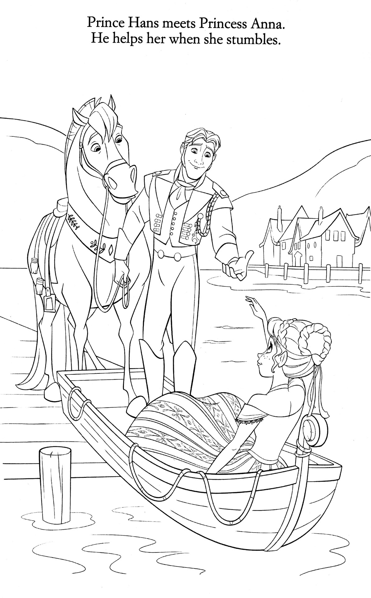 frozen coloring sheets hans