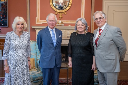 The Duchess of Cornwall and The Prince of Wales attend a reception hosted by the Governor General, H