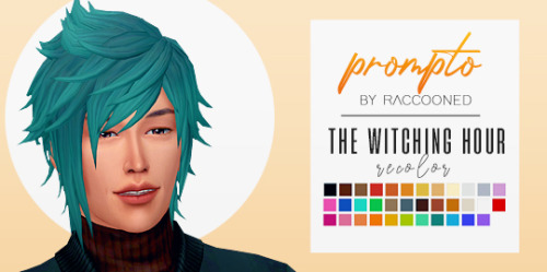 prompto by @raccoonium and jazz riff by @simstrouble in the witching hour’s palette☆ they come in th