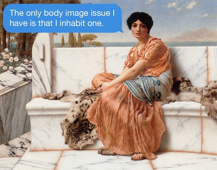 culturenlifestyle:  Existential Text Messages are Juxtaposed Against Classical Paintings