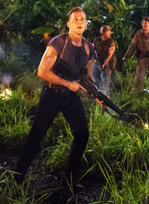 Tom Hiddleston as Captain James Conrad, filming on location for Kong: Skull Island (2017)