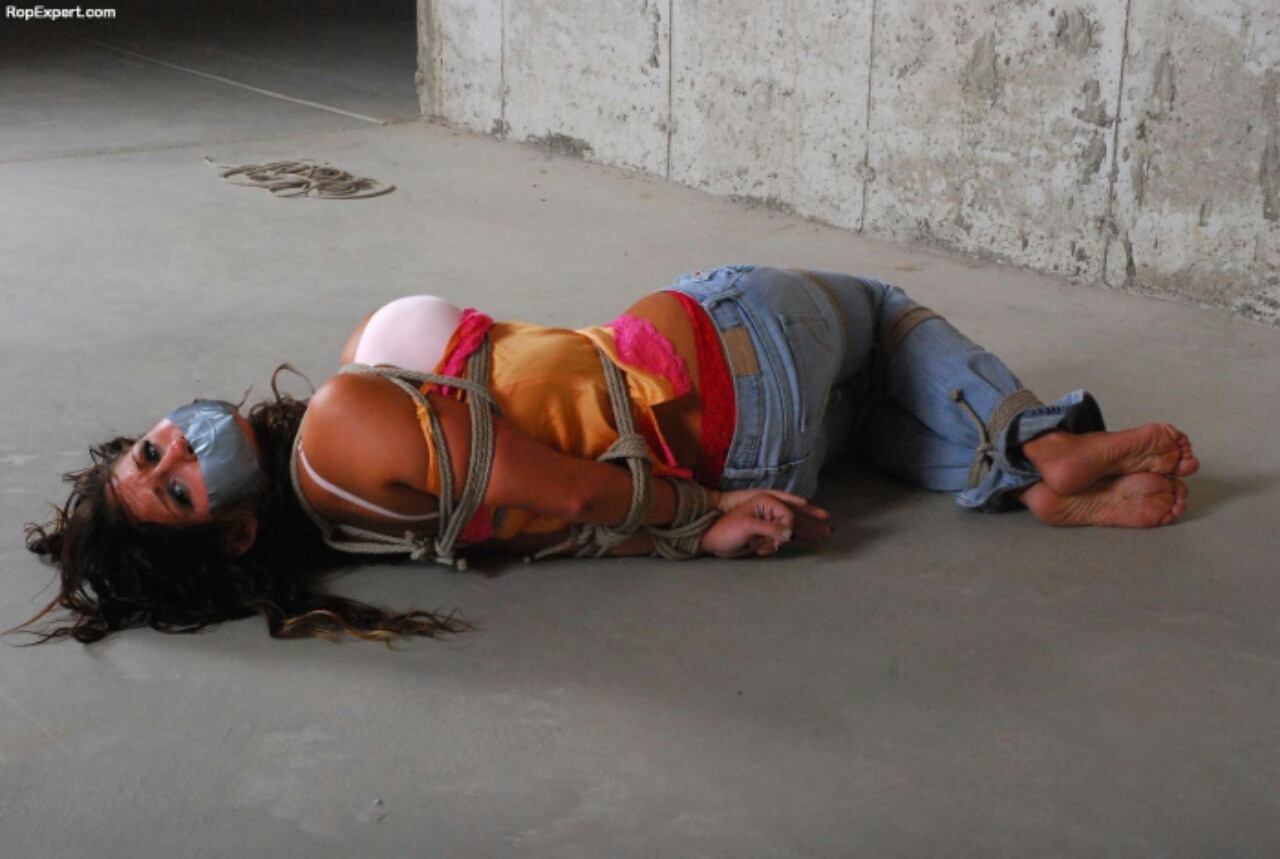 thexpaul2:  Nikki tied &amp; tape gagged 