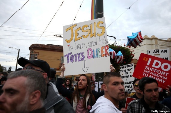 my-queeries:  Signs outside of the Supreme Court today. 