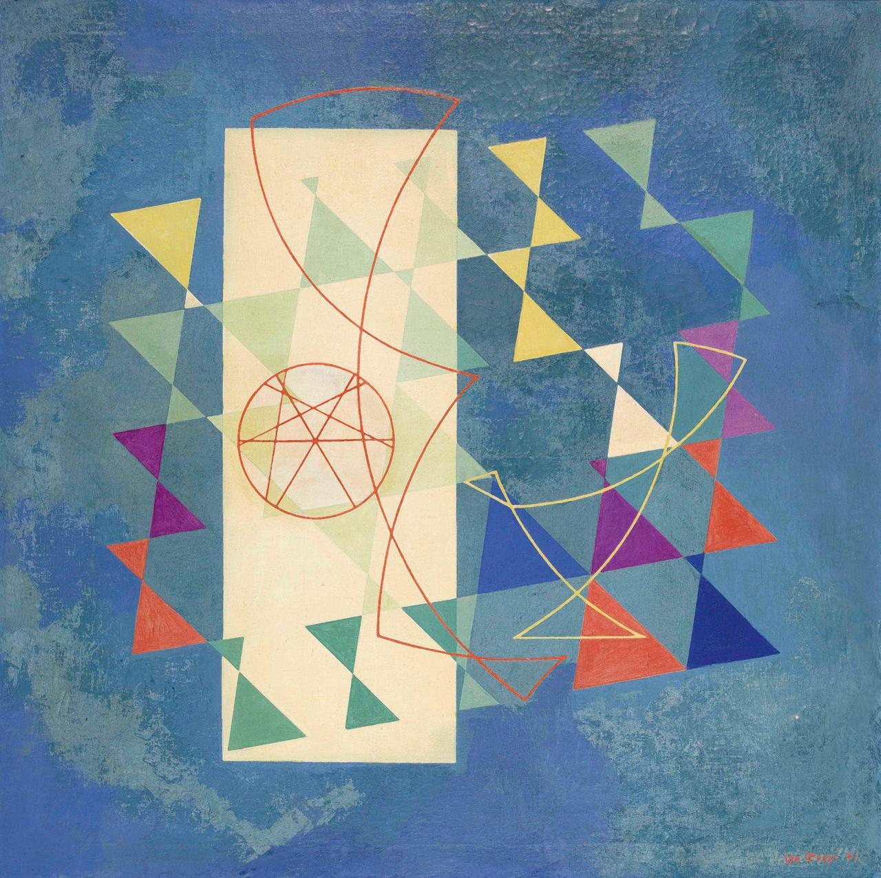 theegoist:Leo Leuppi (Swiss, 1893-1972) - Variation III, oil on canvas, 100.50 x