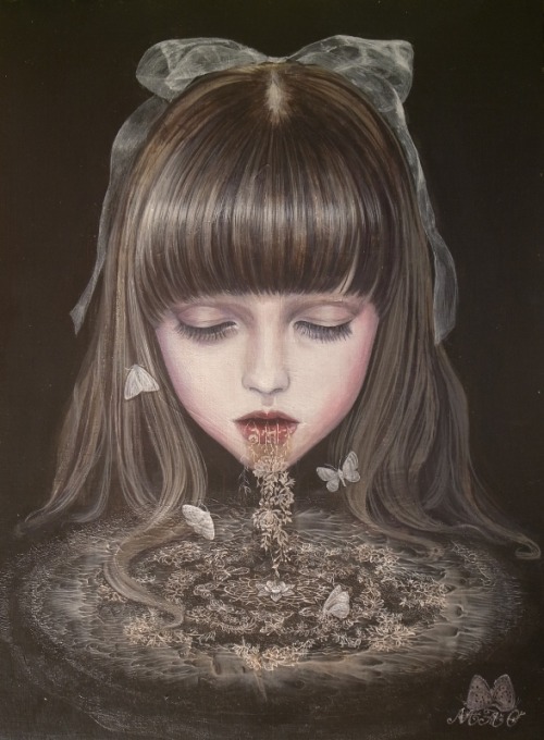 Mao Hamaguchi aka 濱口真央 (Japanese, b. Sapporo, Hokkaido, Japan) - 嘔吐 (Vomiting), 2015 from exhibition