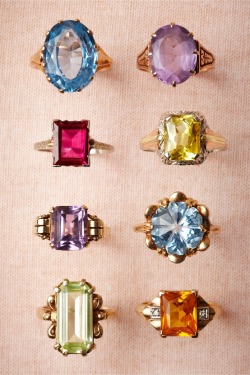 Vandavintage:   Vintage Cocktail Rings (Via Vanda Vintage On Pinterest) 