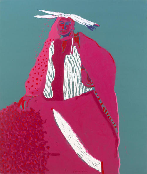 thunderstruck9:Fritz Scholder (Native American, 1937-2005), Red Indian, 1977. Acrylic on canvas, 80 