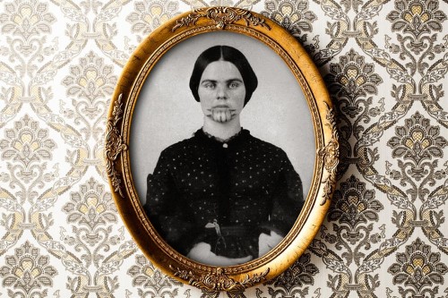 Olive Oatman and her Mojave face tattoo, 1856. 