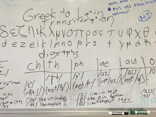 stickfiguregods:One of my 7th grade students came by to write this on the board so everyone pronounc