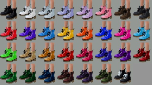 sims4-marigold:Summer Ribbon Wedge Heels &  Female_Combat Boots  & Tied Short Sleeves Crop