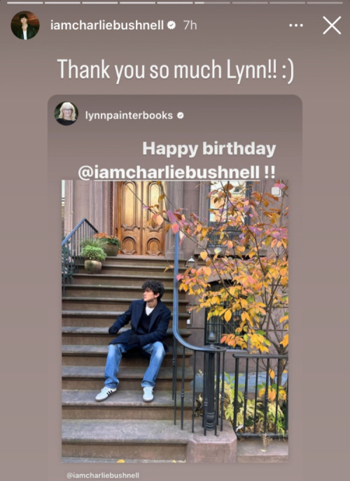 LYNN PAINTER WISHING CHARLIE BUSHNELL HAPPY BIRTHDAY?!?!?!?