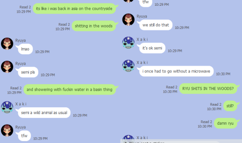 c2oh:  Today’s discussion: shooting water at ur ass to clean.