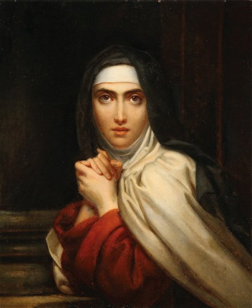 Detail of St. Theresa by François Gérard (1827) [Infirmerie Marie-Thérèse, Paris]