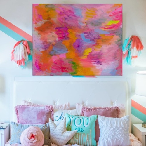 New! ''Liquid Dreams' Interiors Size: 80 H X 100 W X 2 Cm , 32'' X 39'' X 0.8'' //#abstractexpressionism