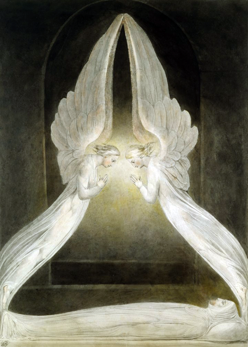 William BlakeChrist in the Sepulchre, guarded by Angels, 1805