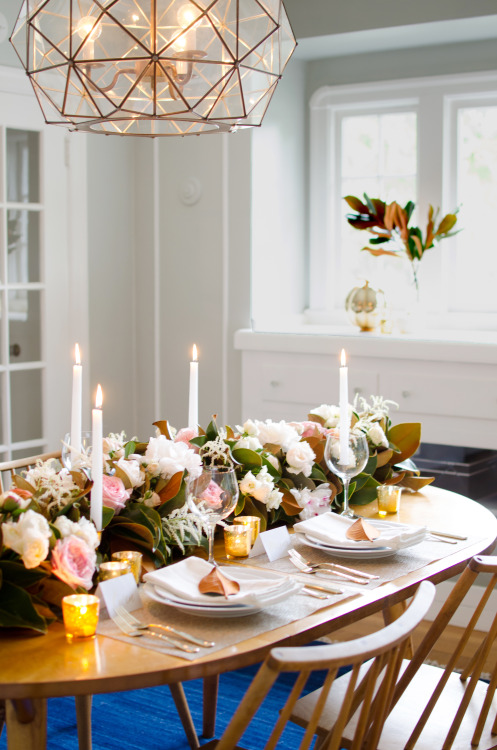 We continue Theme Tuesday with this Modern Inspired Thanksgiving Tablescape Inspiration captured, st