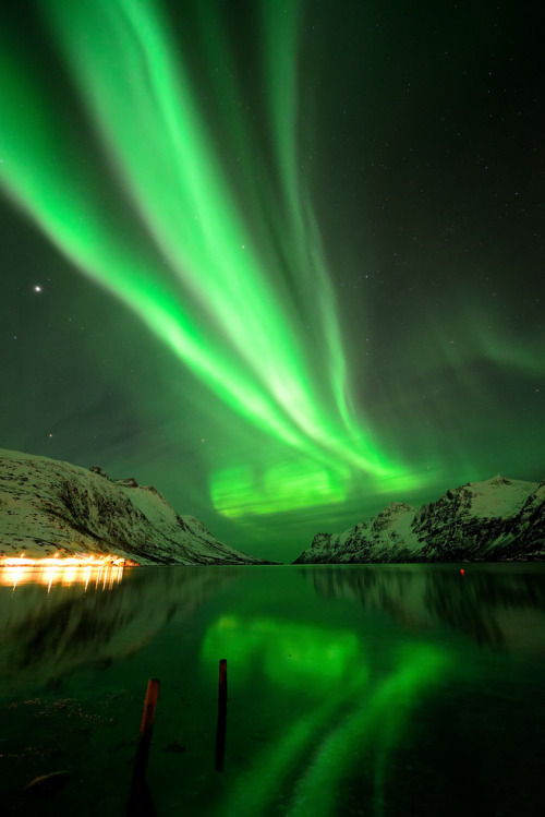 etherealvistas:Aurora mirror (Norway) by John A.Hemmingsen