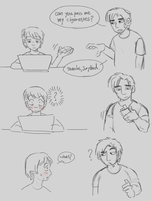 Fanart For @lemondoddle 's Jam Fanfic Jaybird. I'm Going Crazy Just Seeing These 2 Being Happy Especially
