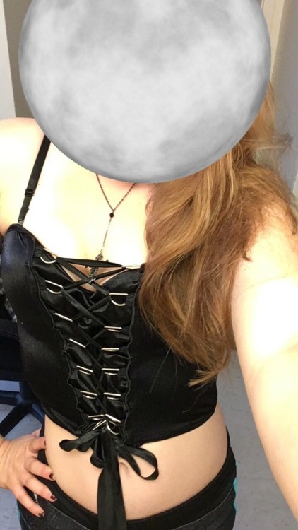 Happy Halloween all!! wearing my corset and modern skirt for Halloween. Hoping I get grinded on by s