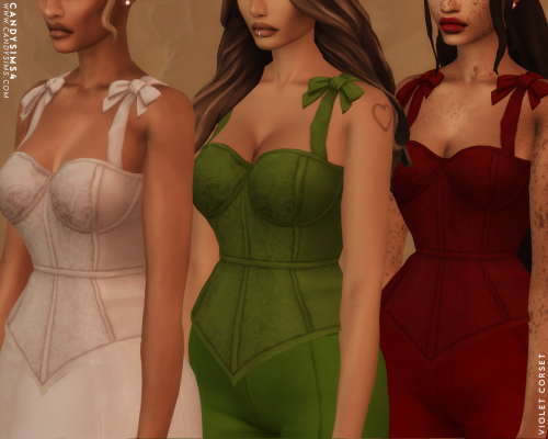 candysims4:candysims4:VIOLET CORSET A cute corset with lace detail in the front part and cute cetim 