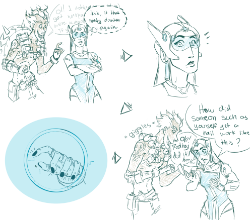 colorsofdoom:  Junkrat just befriends averyone through nail polish Well, that took a while, but now this silly shit is done I’m not gonna do anything related to nail polsih for a while 