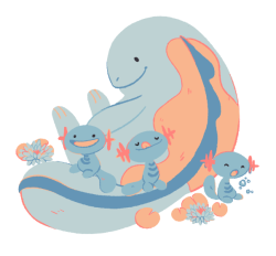 glooptasticart:  A Quagsire/Wooper charm