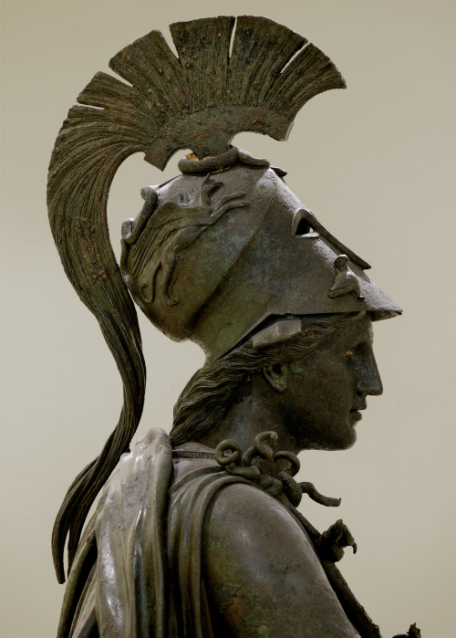 classical-beauty-of-the-past:Piraeus Athena, bronze statue dated to the fourth century BCE.  Curre