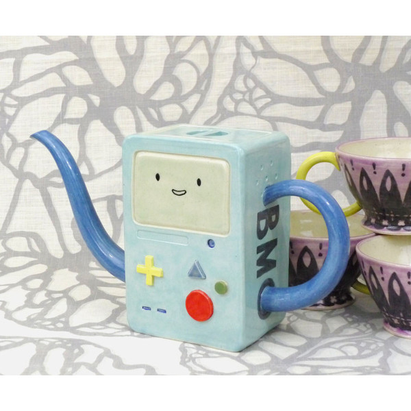 smileyface853:  Beemo Tea Set Adventure Time Inspired Teapot with 4 Tea Cups ❤