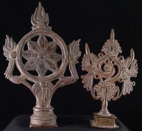 Chakra and Shanka, bronzes from southern India